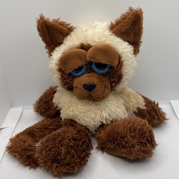 Ganz Siamese Cat Big Pop Eyes H6774 Brown Cream Plush Stuffed Animal Toy 11 inch - Picture 10 of 10